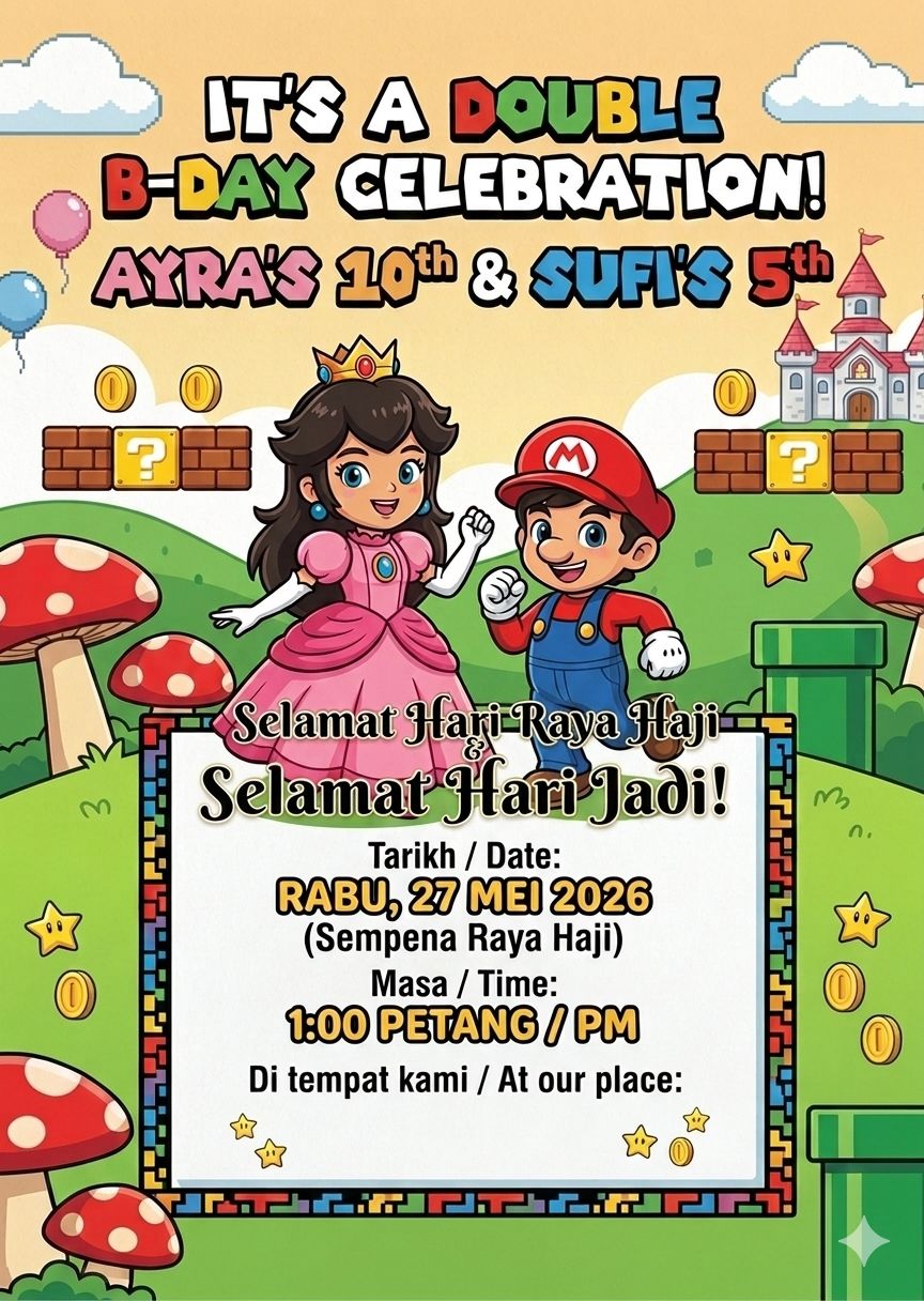 Ayra & Sufi Birthday Celebration poster